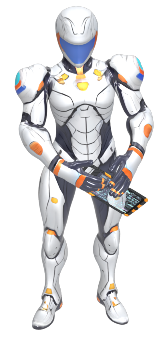 Geometric mecha illustration